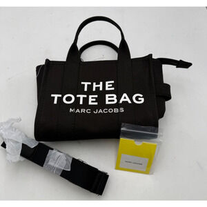 Marc Jacobs The Mini Tote Bag Black Canvas Crossbody Small Handbag